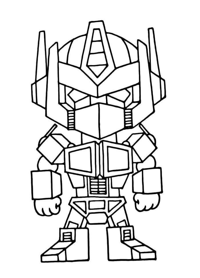 bộ sưu tập tranh tô màu robot cho bé
