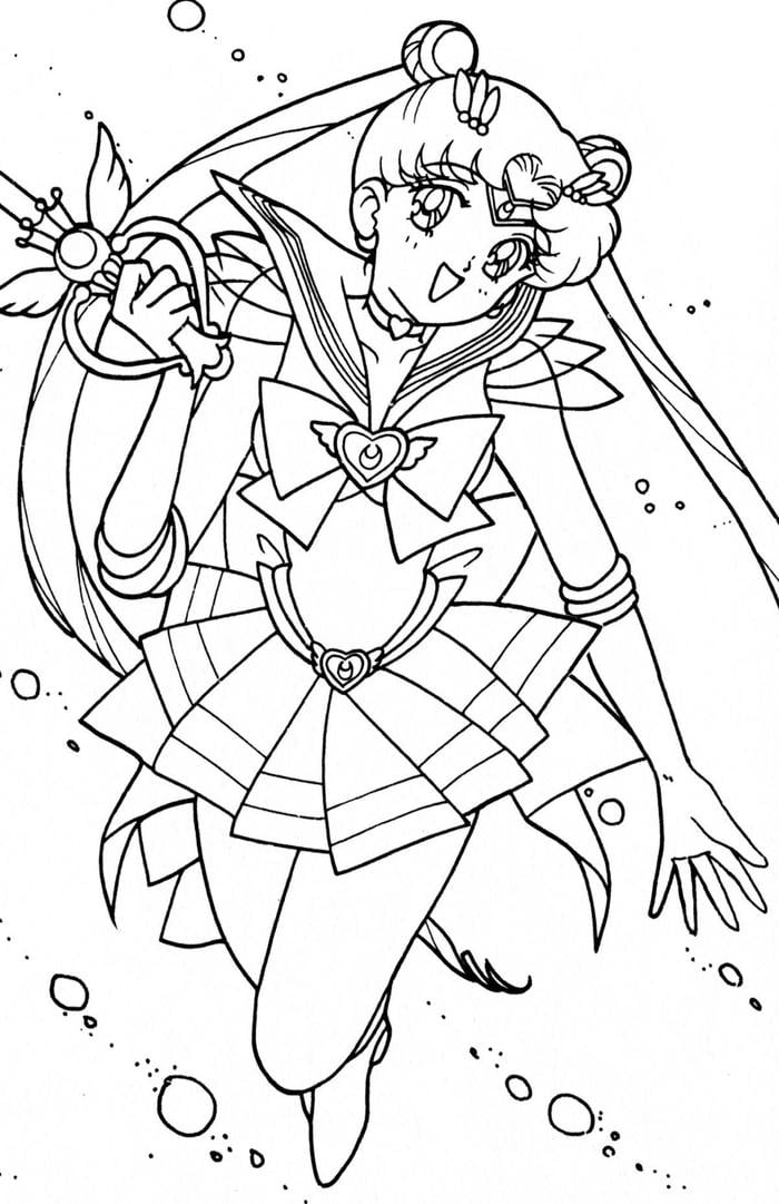 bộ sưu tập tranh tô màu thuỷ thủ mặt trăng đáng yêu