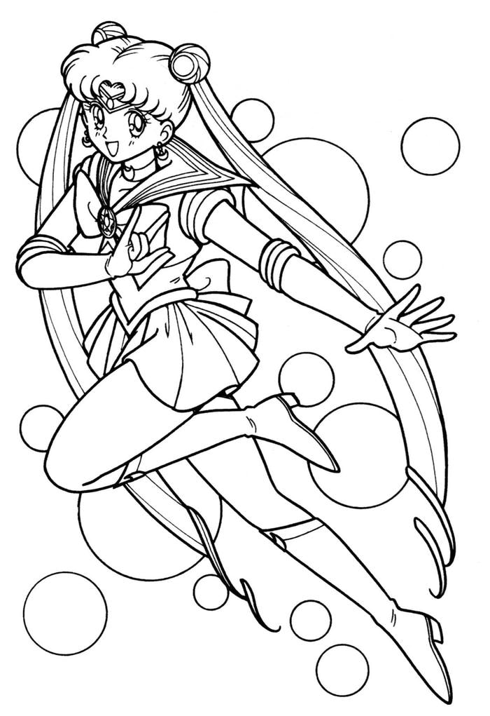 bộ sưu tập tranh tô màu thủy thủ mặt trăng đẹp