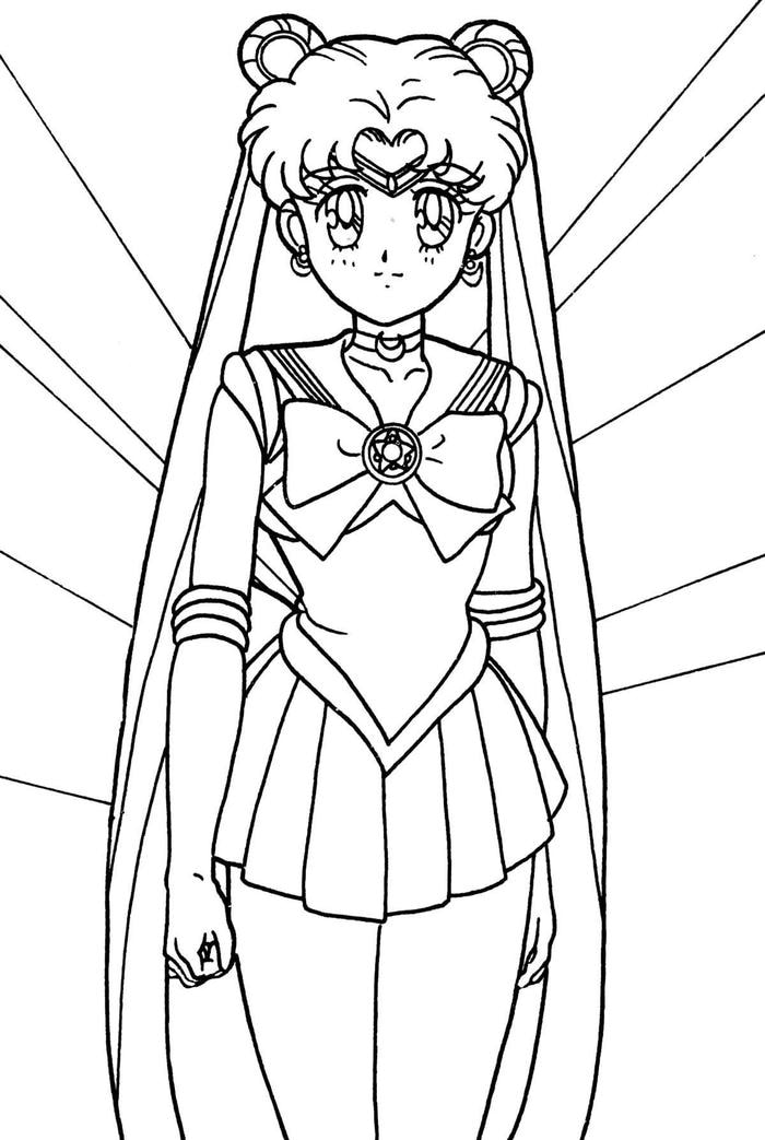 bức tranh tô màu thủy thủ mặt trăng