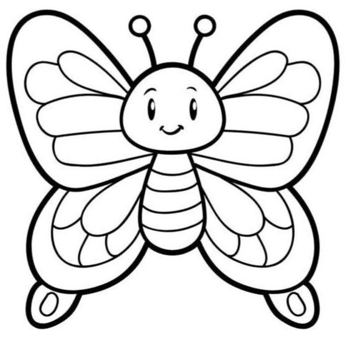 các tranh tô màu con bướm đơn giản