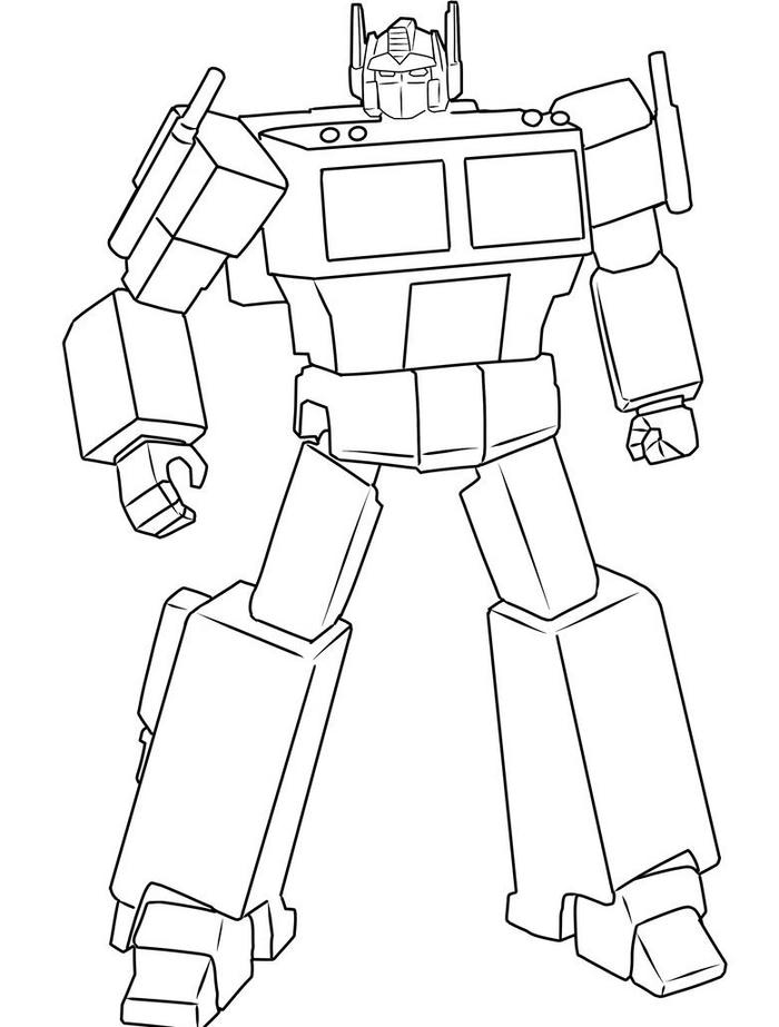 các tranh tô màu robot to lớn