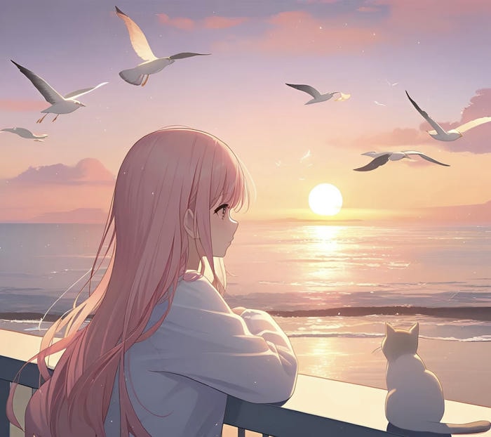 cảnh chiều tối anime