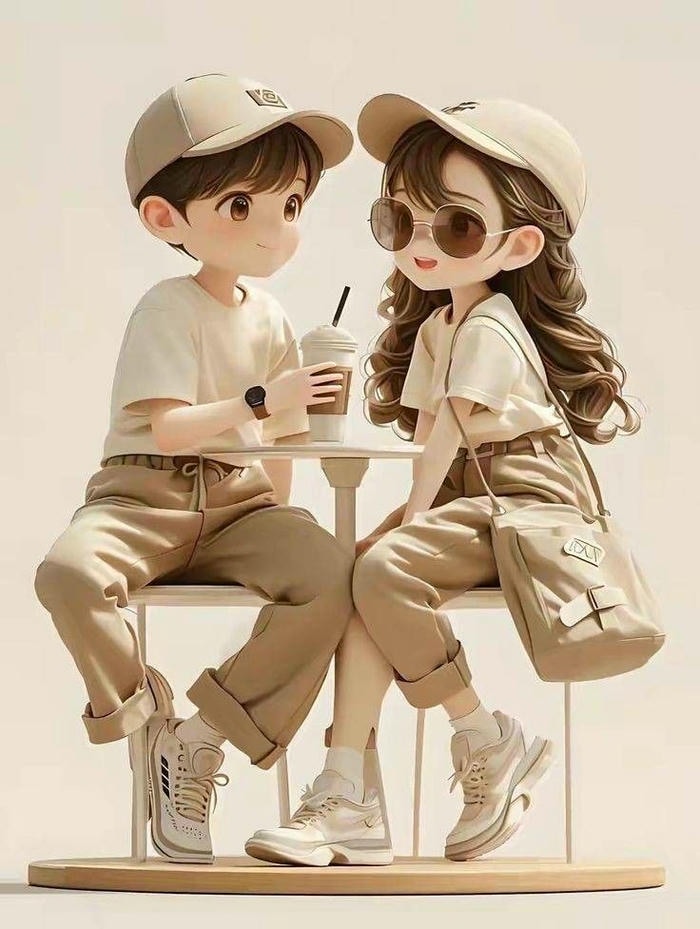 cặp đôi chibi lãng mạn