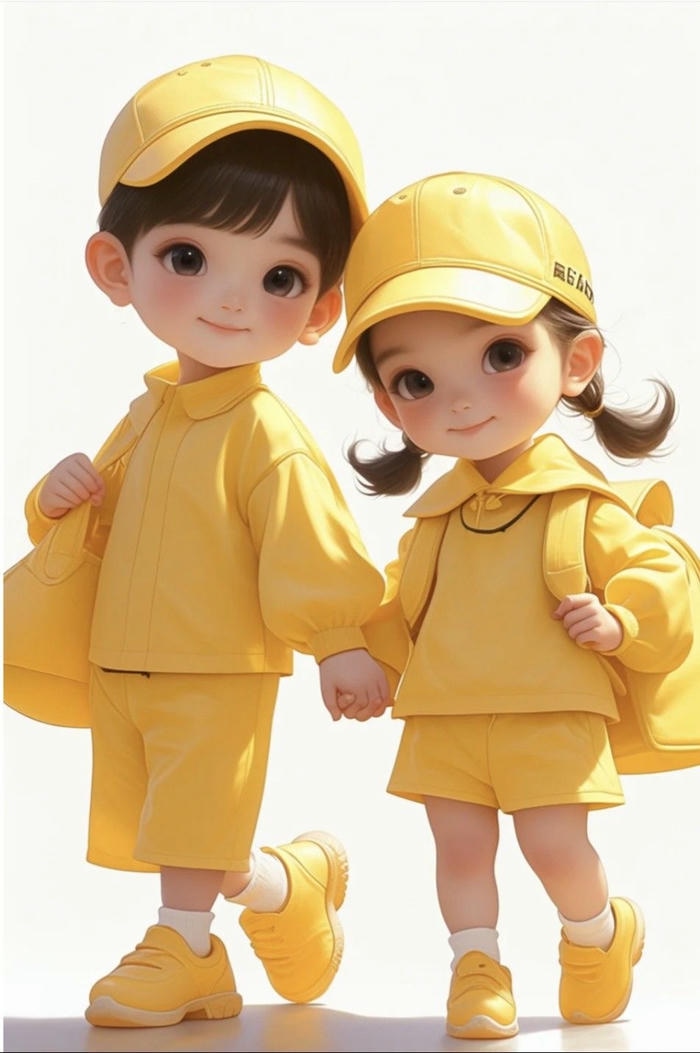 cặp đôi chibi nắm tay
