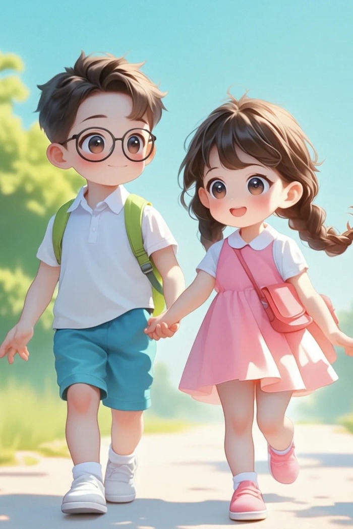 chibi cặp đôi dễ thương