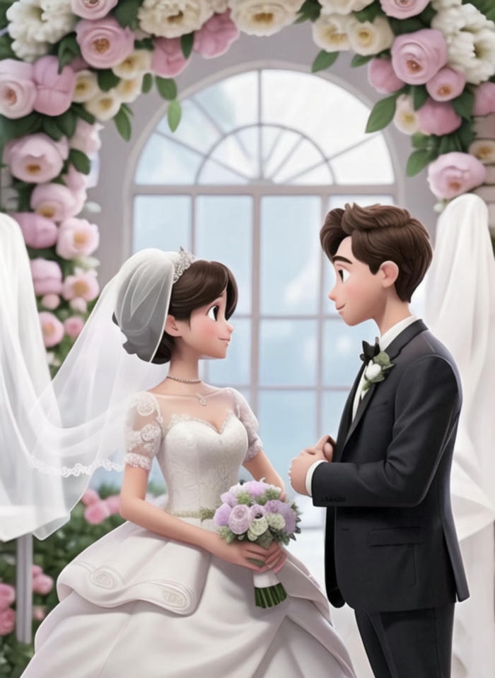 chibi cô dâu chú rể