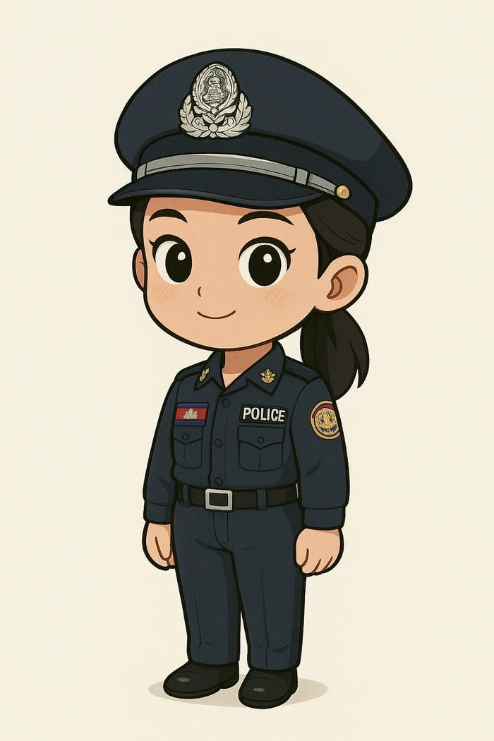 chibi công an cực kỳ đáng yêu