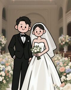 chibi cưới đáng yêu