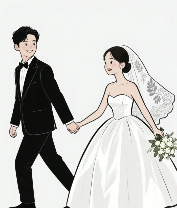 chibi đôi cùng nhau đi dạo