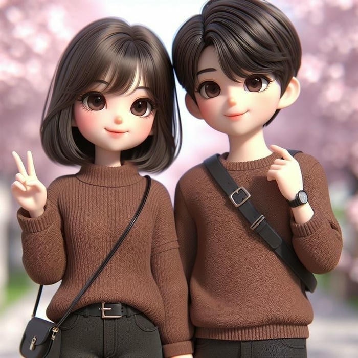 chibi đôi đáng yêu