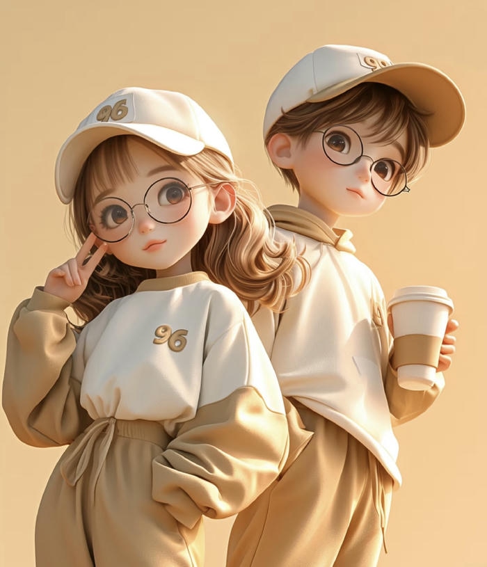 chibi đôi tình yêu dễ thương