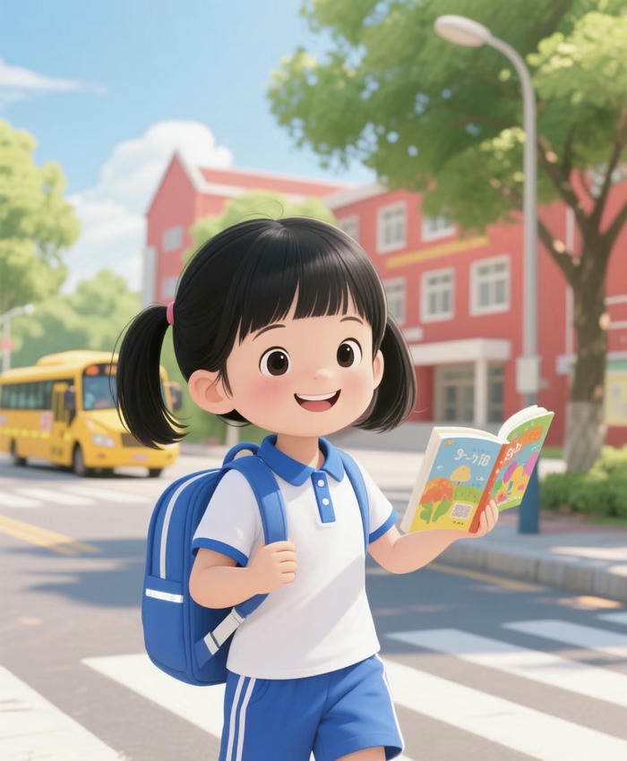 chibi học sinh tóc dài