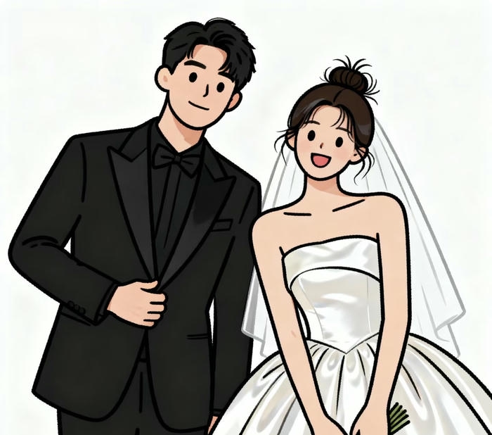 cô dâu chú rể chibi dễ thương ngọt ngào