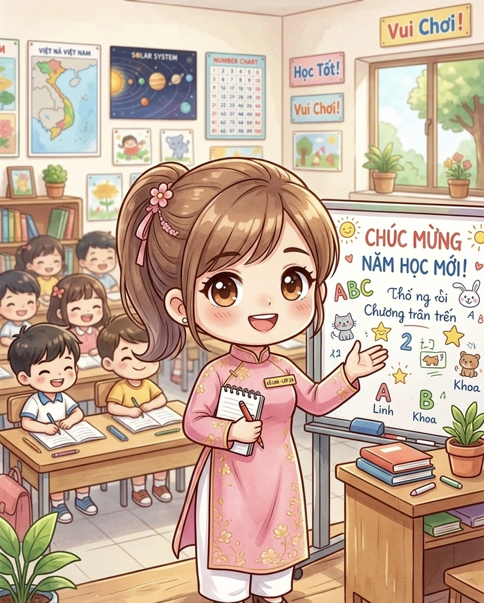 Gallery - 160+ Hình ảnh cô giáo chibi cute, mặc áo dài cực đẹp - image 10