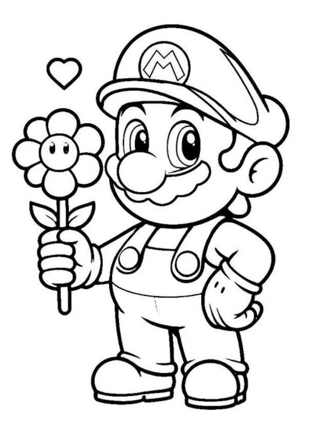 Tuyển tập 174+ tranh tô màu Mario đẹp dễ tô cho trẻ em