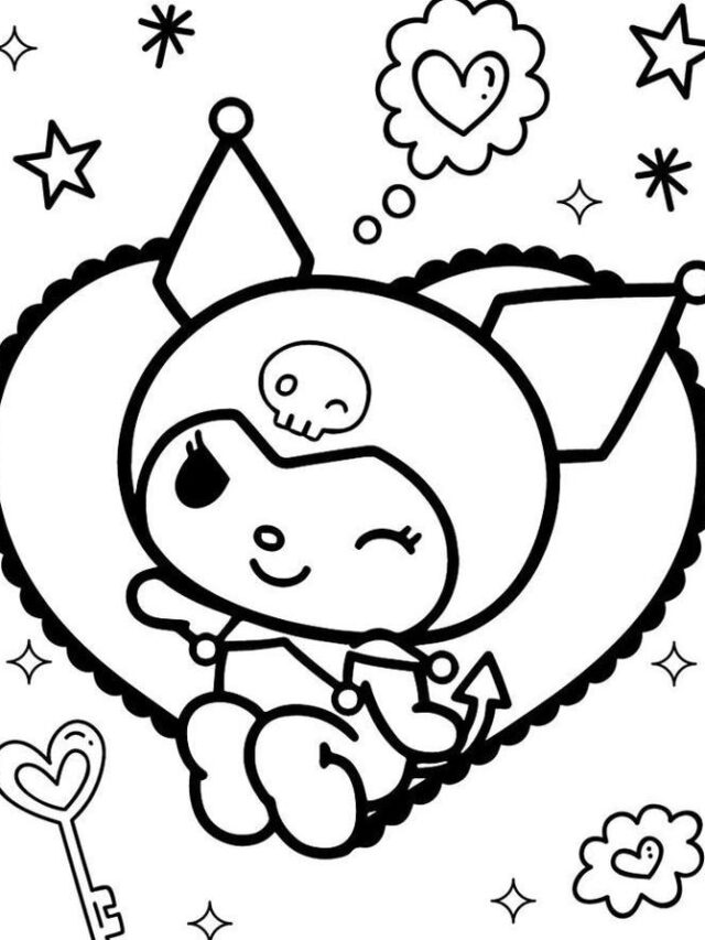 TOP 199+ tranh tô màu Kuromi xinh xắn giúp bé sáng tạo