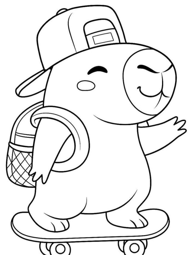 Tải ngay 116+ tranh tô màu capybara cute đáng yêu thư giãn