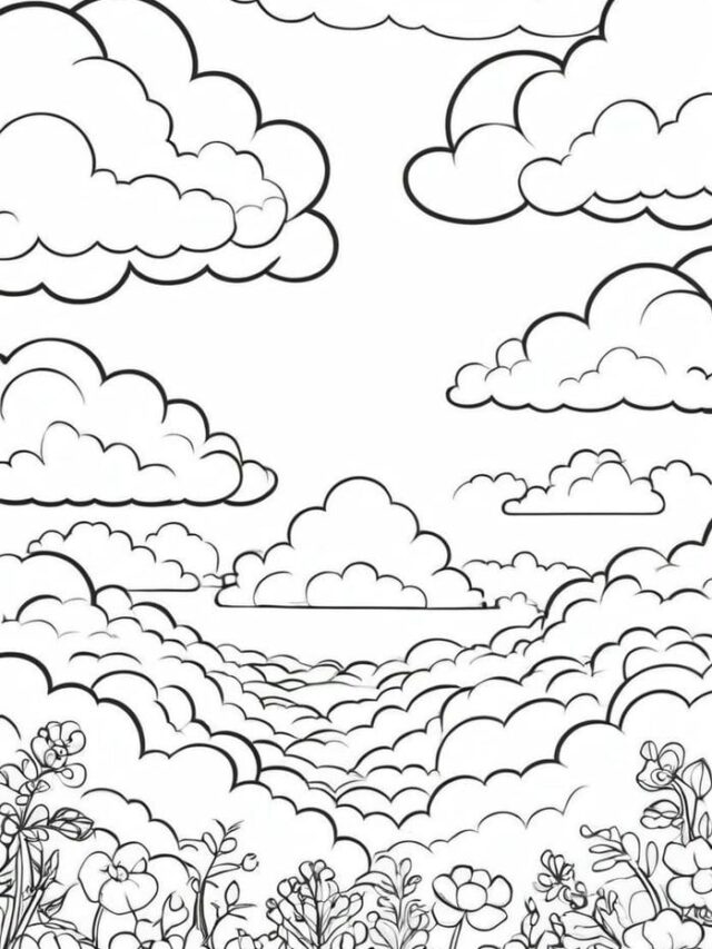Tải ngay 155+ tranh tô màu đám mây đẹp, dễ thương miễn phí cho bé