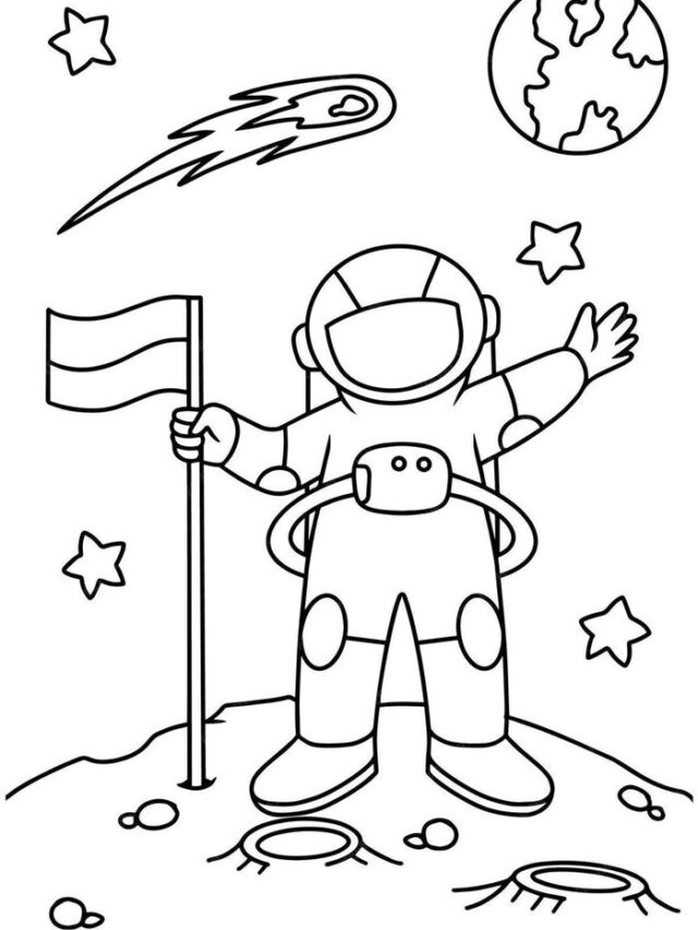 Lưu ngay 185+ tranh tô màu phi hành gia vũ trụ siêu cute cho trẻ