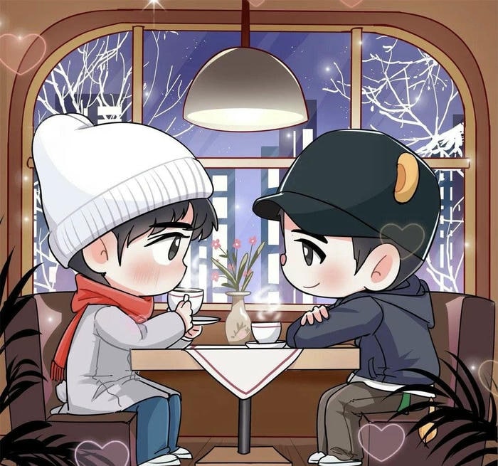 đam mĩ chibi ngồi cạnh nhau