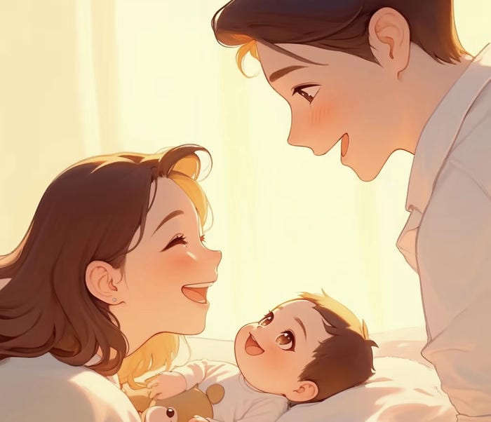 gia đình chibi cute ngọt ngào