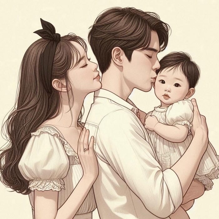 gia đình chibi siêu cute đáng yêu