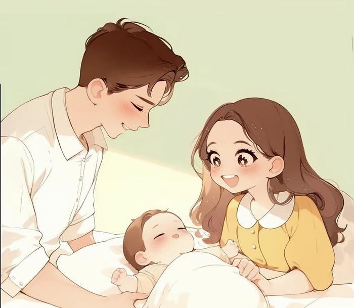 gia đình chibi sum vầy siêu đẹp