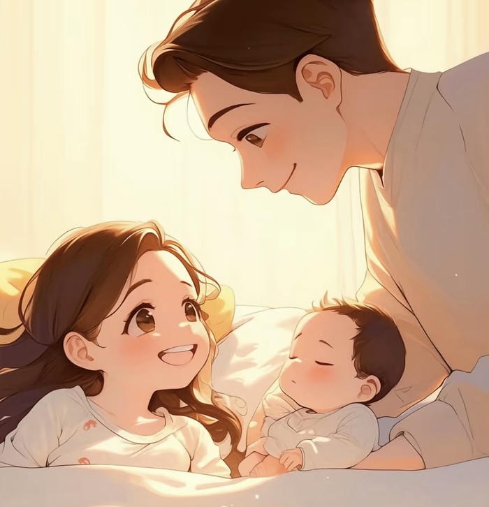 gia đình chibi vui vẻ đẹp nhất