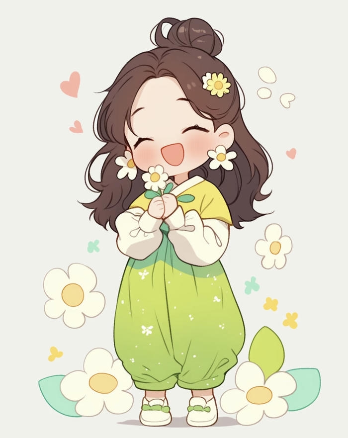 hình ảnh chibi nữ cute nhẹ nhàng trong sáng