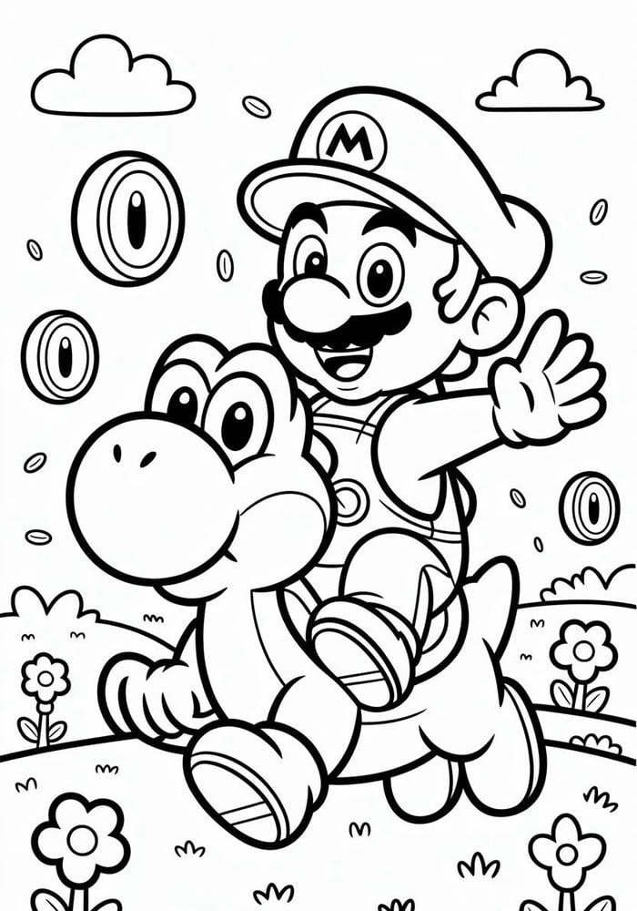 hình ảnh mario minh họa tranh tô