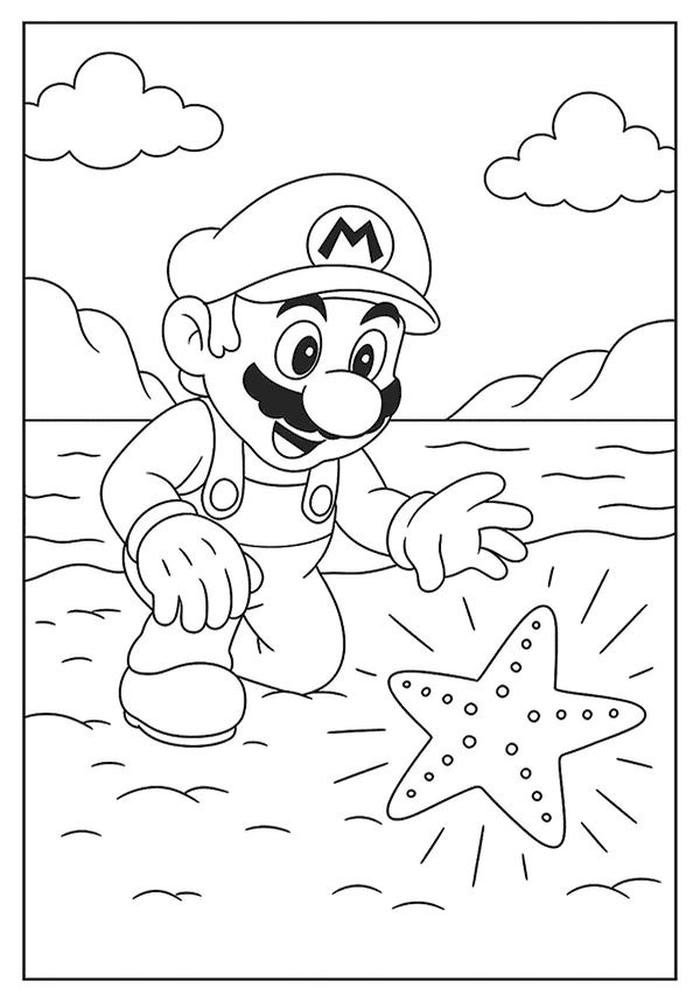 hình ảnh mario tranh tô nội dung game