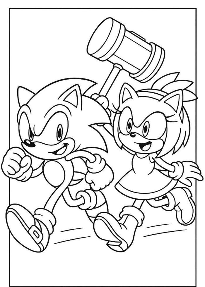 hình ảnh tô màu sonic tràn năng lượng