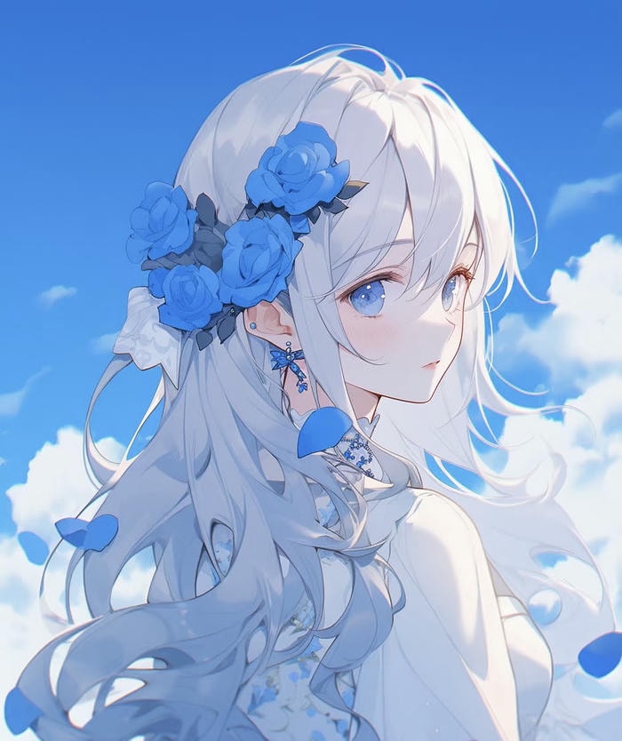 hình anime ánh sáng xanh