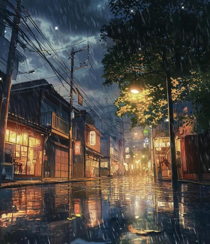 hình anime buồn ngày mưa