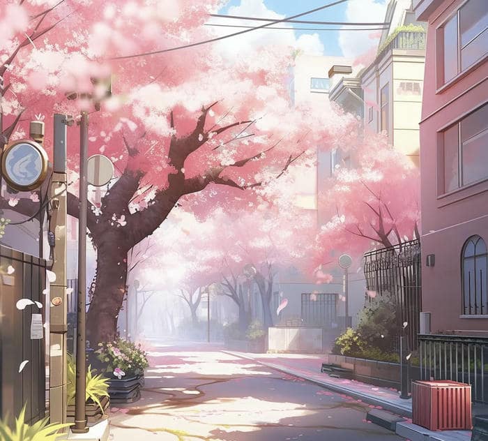 hình anime cánh hồng anh đào