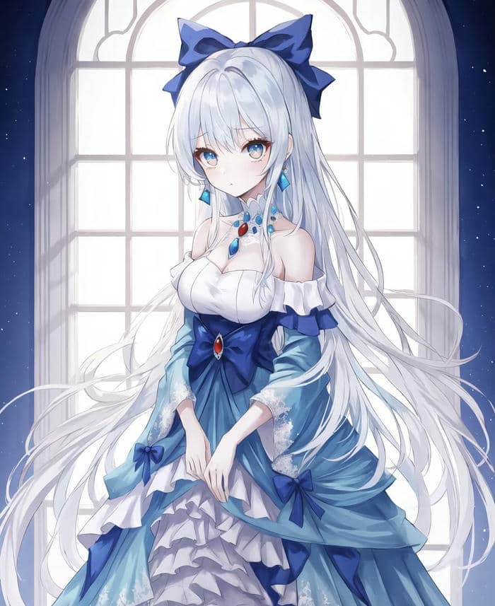 hình anime màu trời