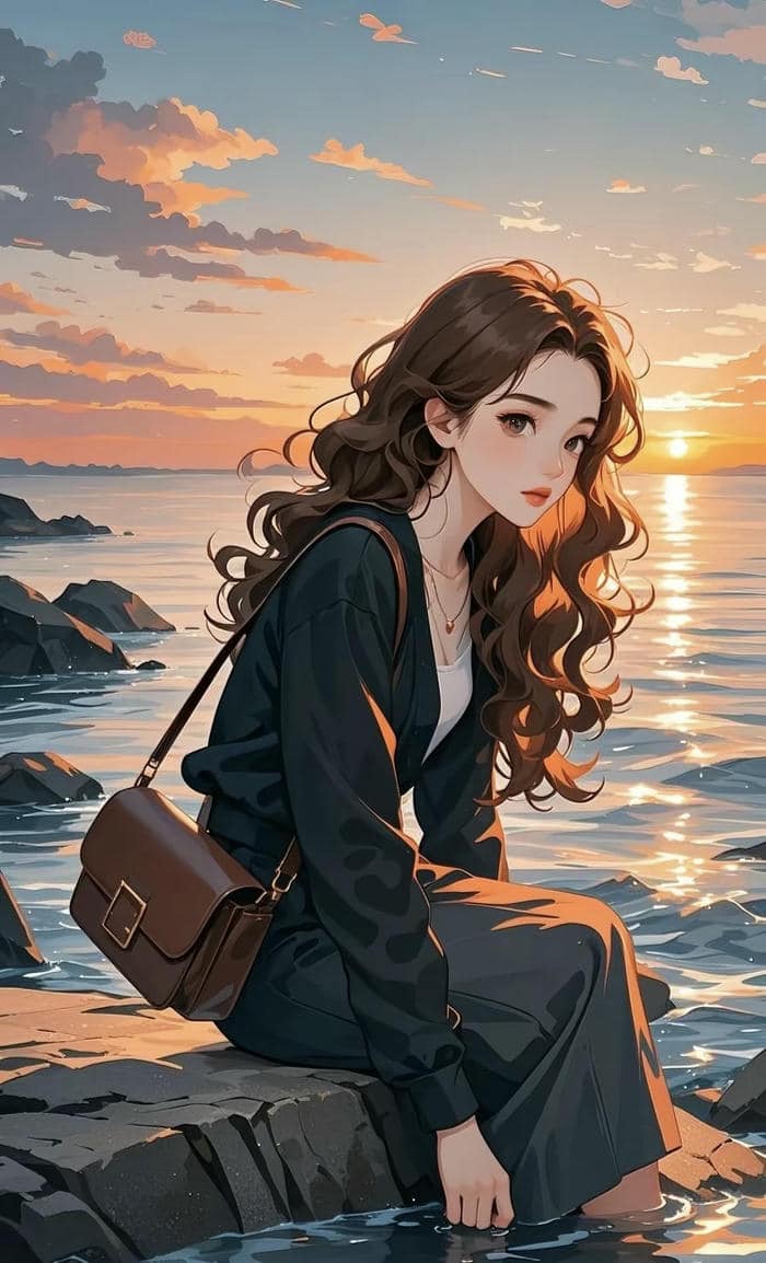 hình anime nắng chiều