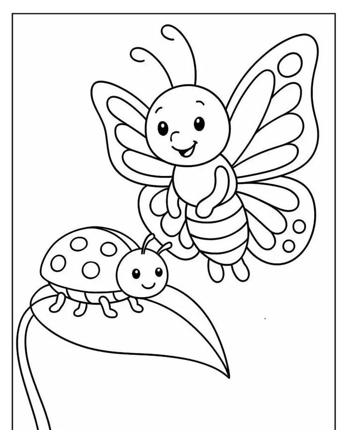 hình bướm nhỏ tô màu dễ hoàn thiện