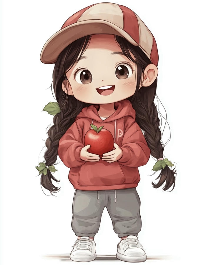 hình chibi nữ cute nét vẽ ngọt ngào