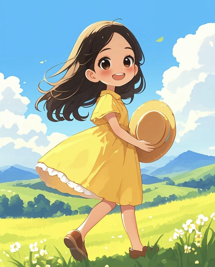 hình chibi nữ cute nhỏ nhắn đáng yêu