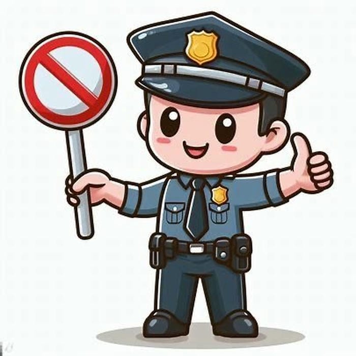 hình công an chibi đáng yêu