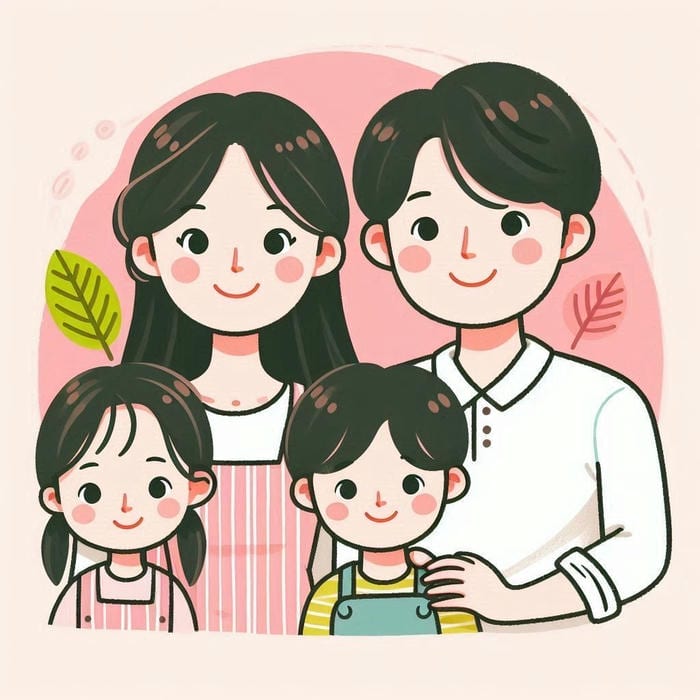 hình gia đình chibi sum vầy đẹp nhất
