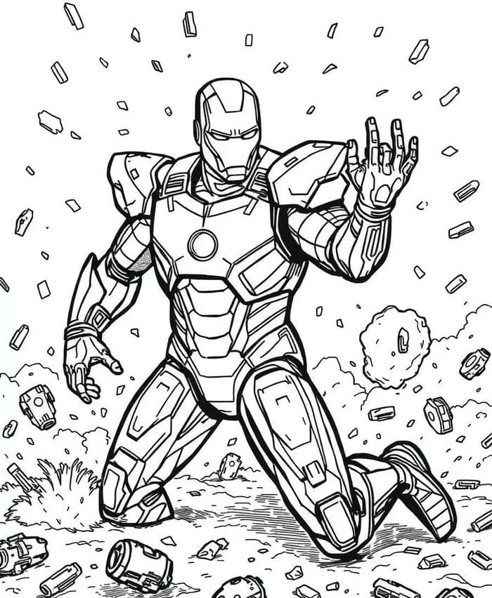 hình iron man bộ giáp để tô