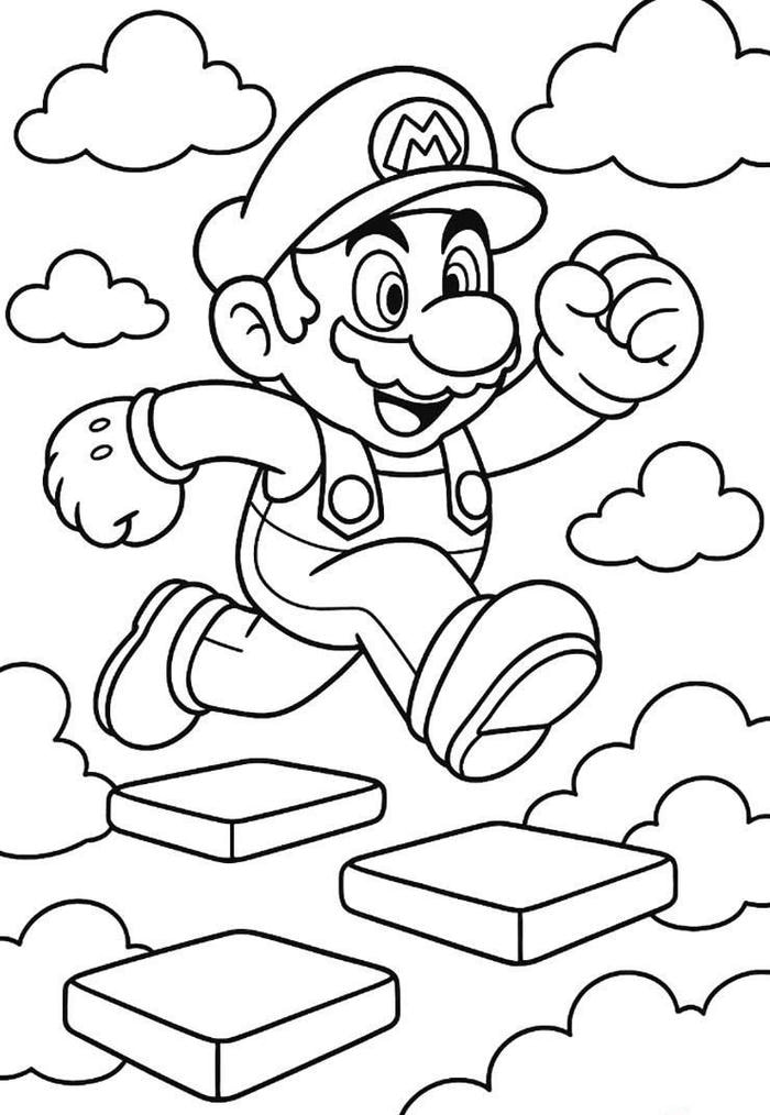 hình mario tranh tô phong cách cổ điển