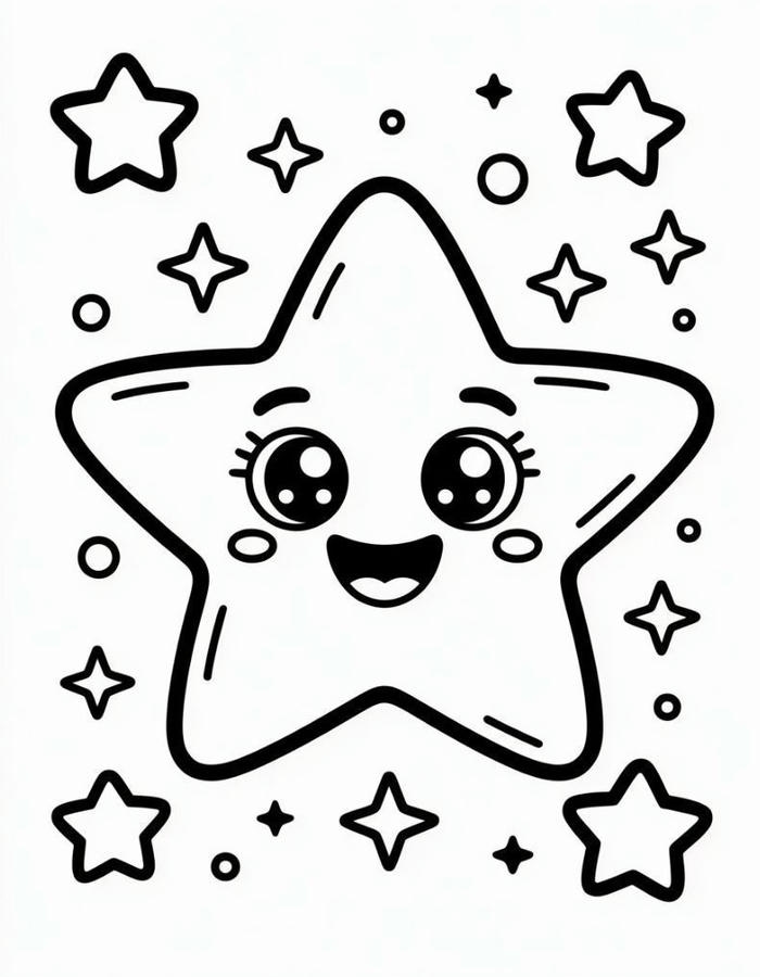 hình ngôi sao tô màu HD