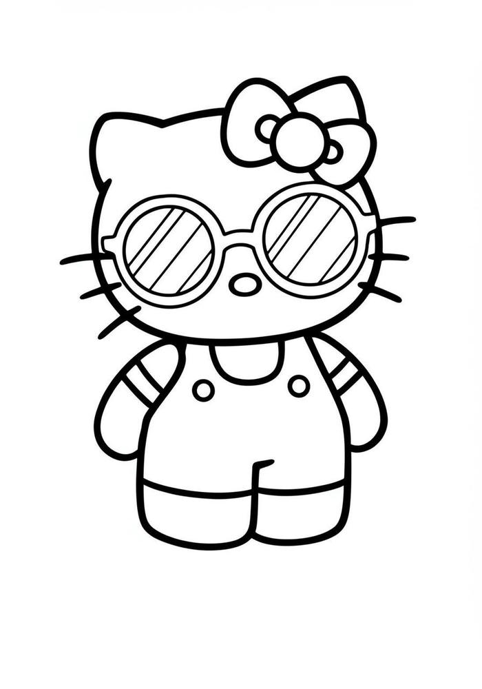 hình tô màu hello kitty đáng yêu