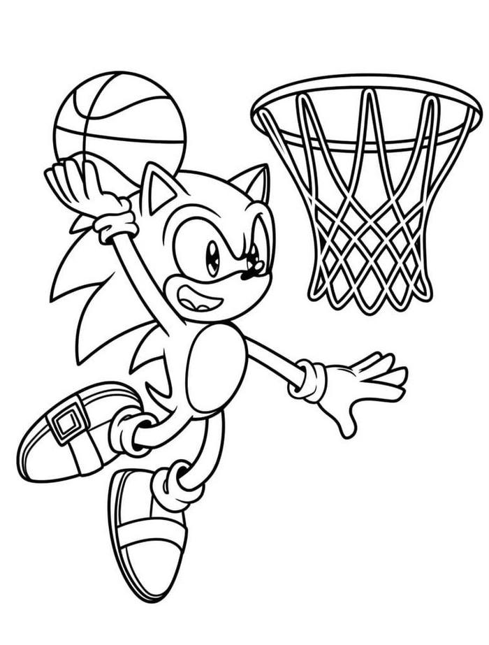 hình tô màu sonic hoạt bát tinh anh