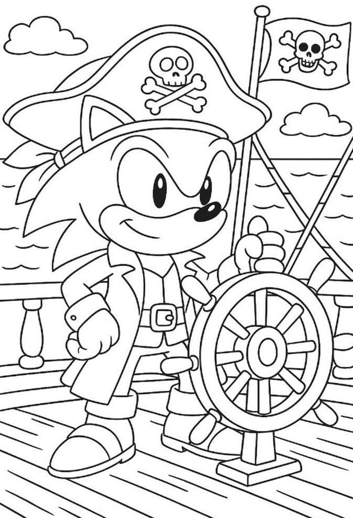 hình tô màu sonic năng động sôi nổi