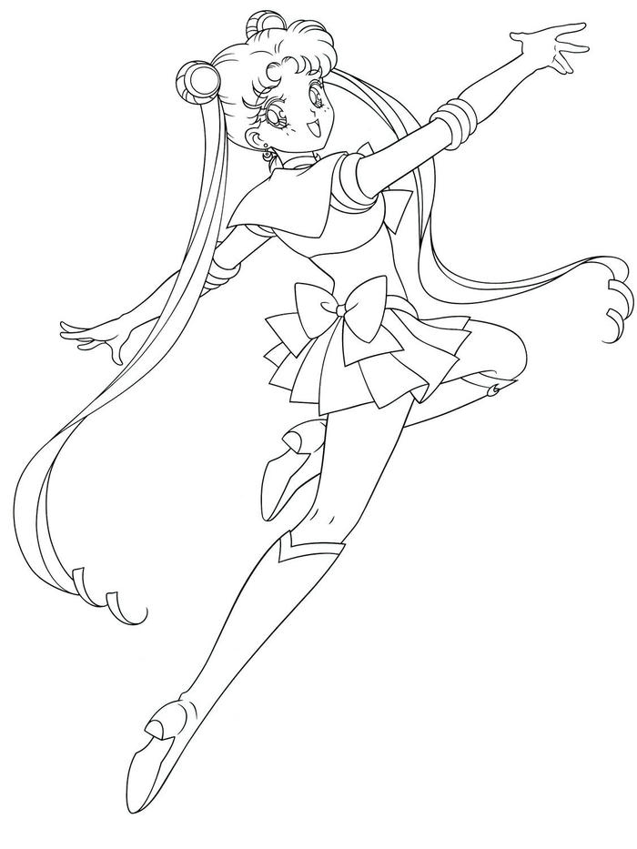 hình tô màu thủy thủ mặt trăng